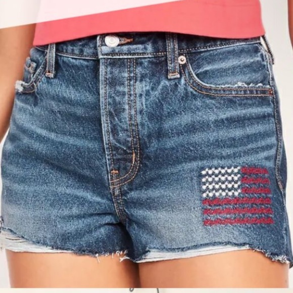 🇺🇸 NWT Old Navy OG straight patriotic denim shorts - Picture 1 of 5
